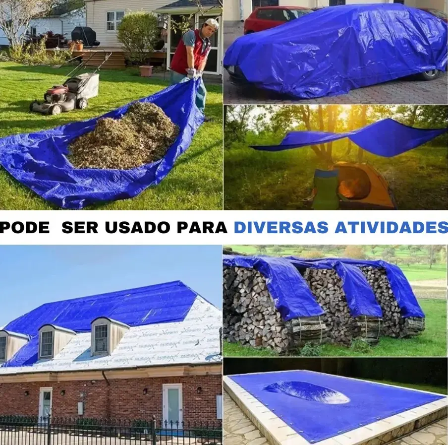 Lona Azul 3x3m Lonas Online Impermeável UV Reforçada Multiuso Polietileno thumbnail 6