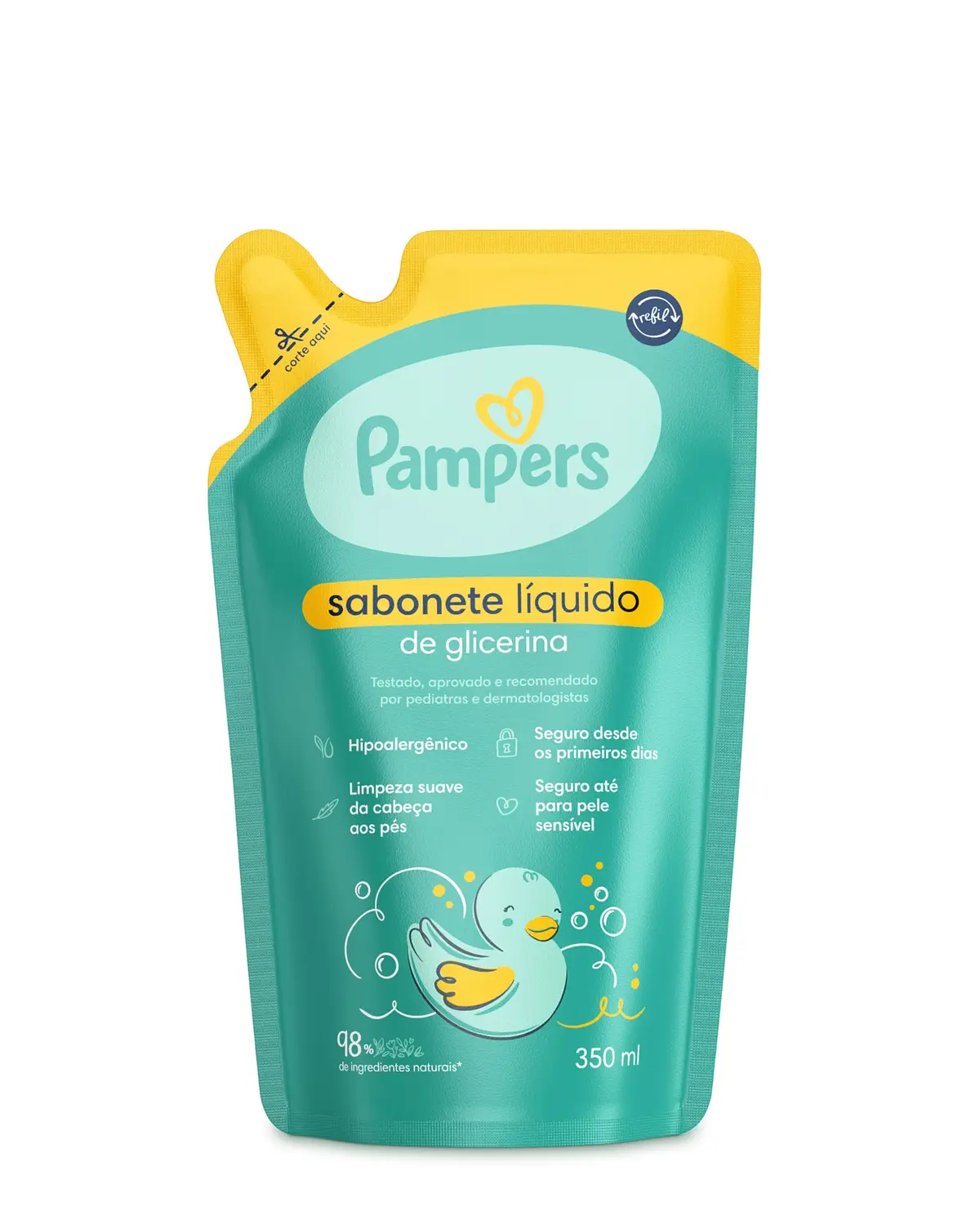 Pampers Sabonete Liquido Refil Glicerina 350ml - 1