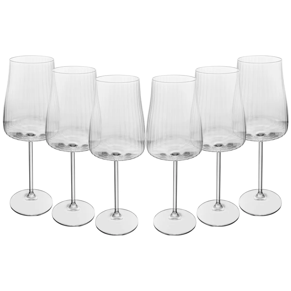 WOLFF - Jogo 6 Taças de Vinho Alex Optic 600ml Cristal Ecológico Bohemia