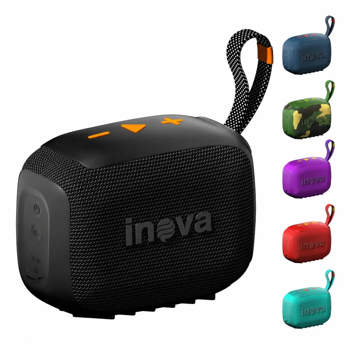 Caixa de Som, inava, Go-4, Bluetooth, Portátil,12h de reprodução, À Prova D'água IP67, TWS/FM/USB/TF(preto) - 1