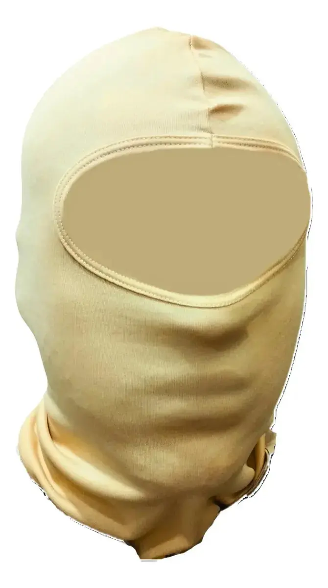 Toca Ninja Balaclava Mascara Motoqueiro Frio Intenso Inverno Cor Bege Desenho Lisa - 1