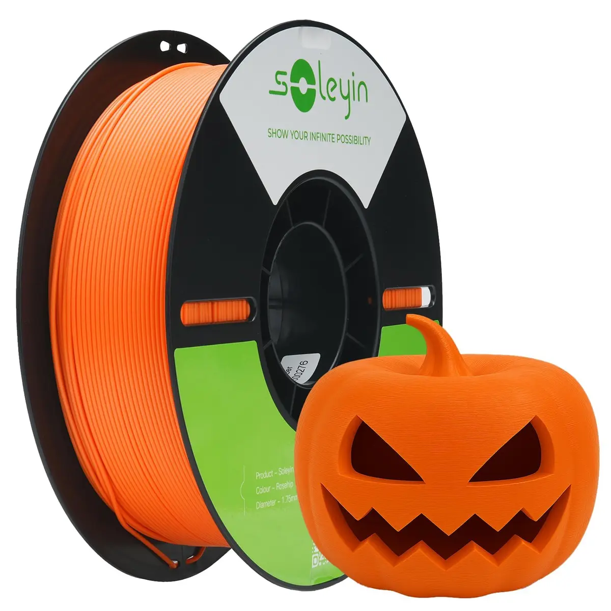 Creality Filamento Soleyin Ultra PLA 1,75 mm para Impressora 3D, Velocidade de 300 mm/s, Resfriamento e Modelagem Rápidos, Bobina de 1kg (2,2lb), para Creality Ender K1, K1C Series (Laranja)