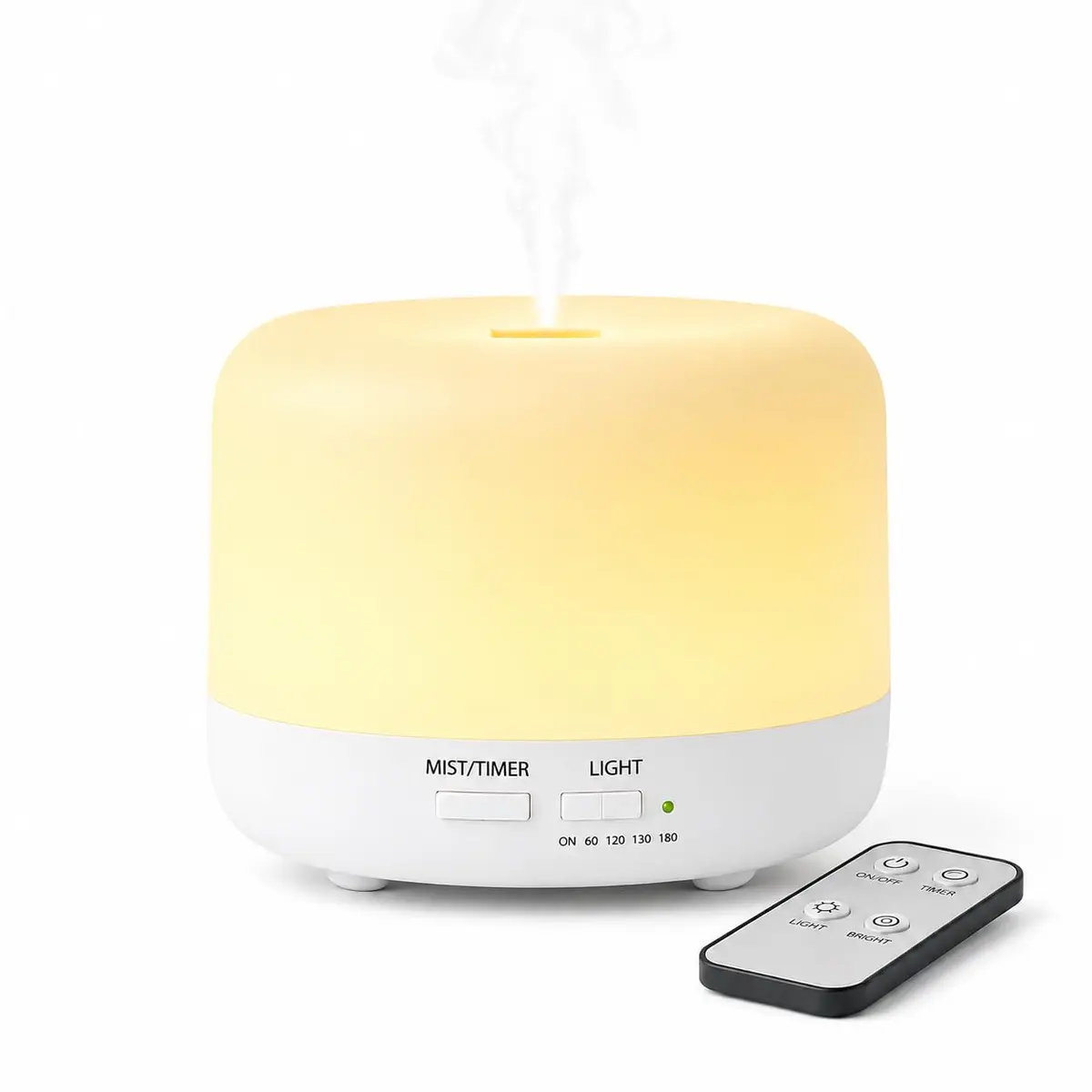Umidificador de Ar e Difusor Aromático Ultrassônico, 300 ml, Bivolt 110/220 V, com Controle Remoto, LED Colorido, Aromaterapia e Desligamento Automático - 1