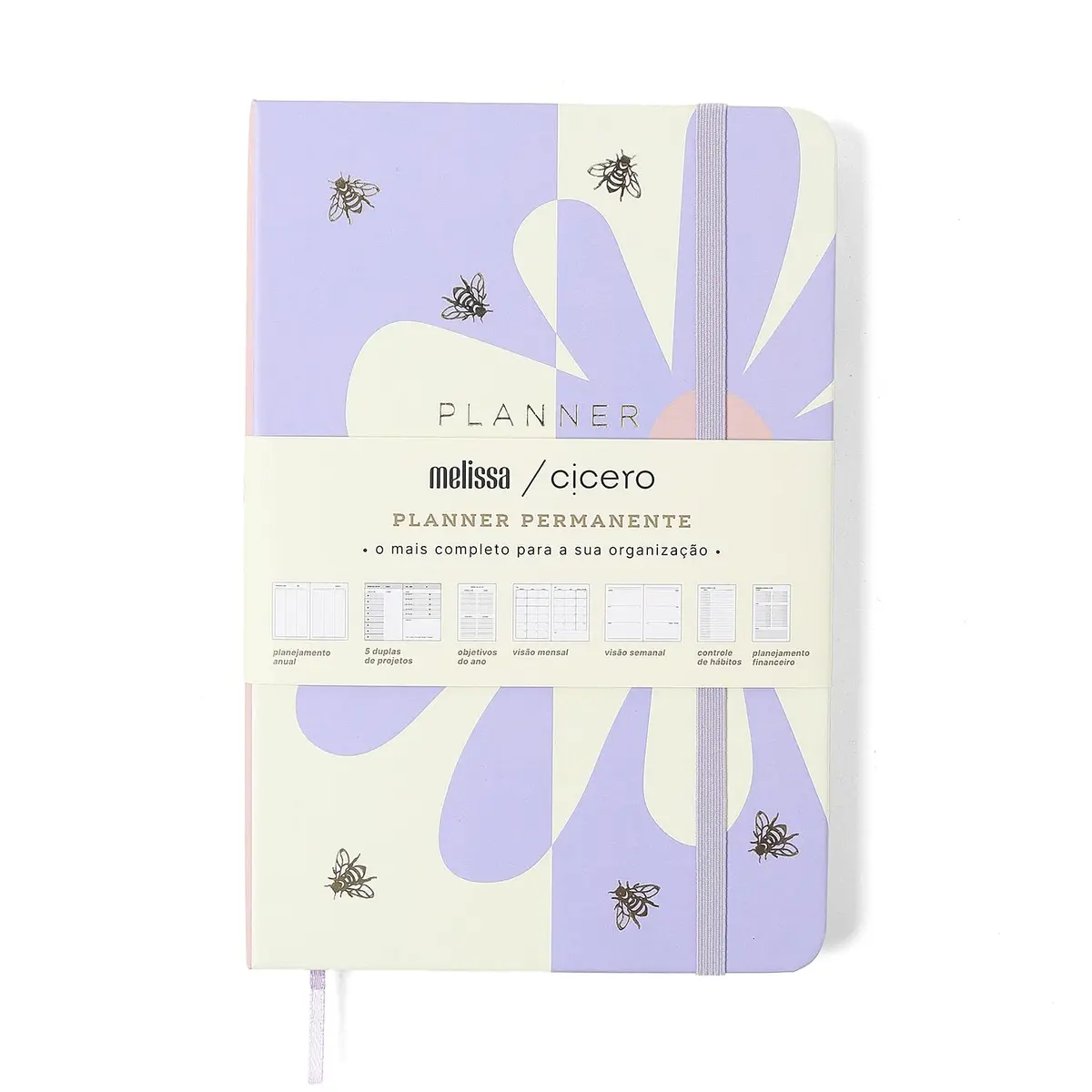 PLANNER PERMANENTE CADERNETA CICEROS MELISSA 14X21 MAX BLOOMY - 1