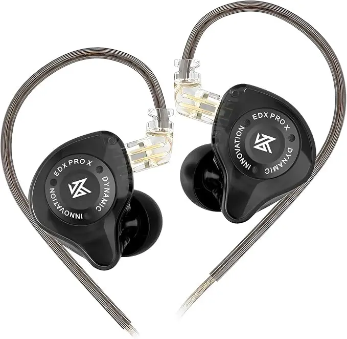 Fone De Ouvido Profissional EDX Pro X Intra-auricular, Driver Dinâmico Magnético Composto de 10mm, Cabo Substituível, Original - Perfeito para Cantores e Músicos