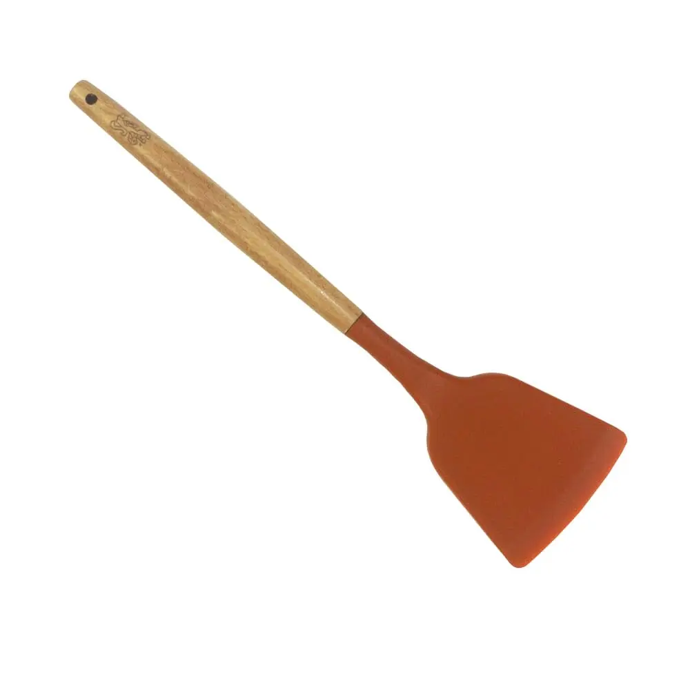 Espatula Cucina de Silicone com Cabo em Madeira A32Cm Terracota Fracalanza - Full Fit