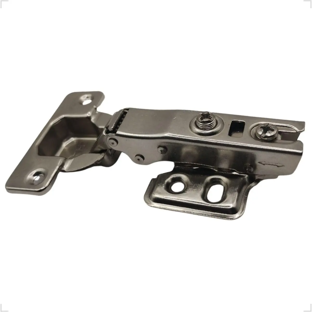 Kit 10 Dobradiças 35mm Pistão Amortecedor Curva/Reta Armário (Reta) - 1
