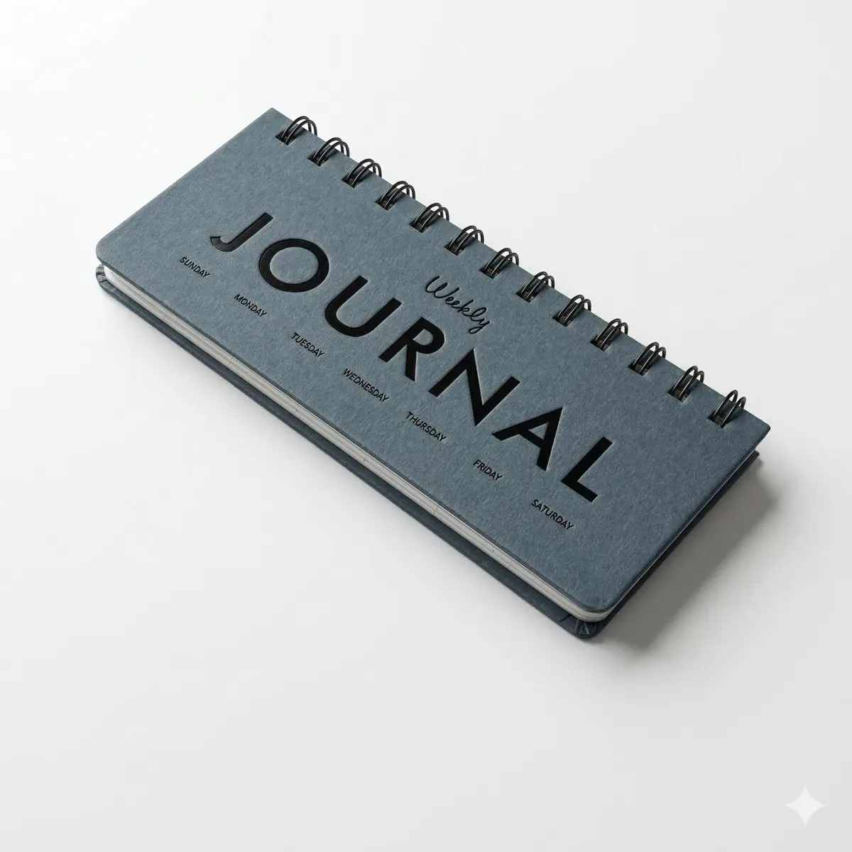 Planner Semanal Premium Bloco de Mesa Compacto 7x17 Espiral 80 Folhas - Cinza Chumbo