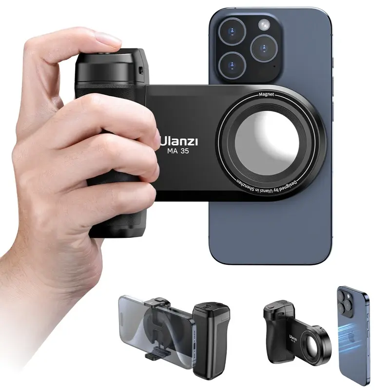 Ulanzi MA35 MagSafe Smartphone Câmera Obturador Aperto Bluetooth Selfie Alça Como Câmera Foto Estabilizador Vertical Horizontal Shoot