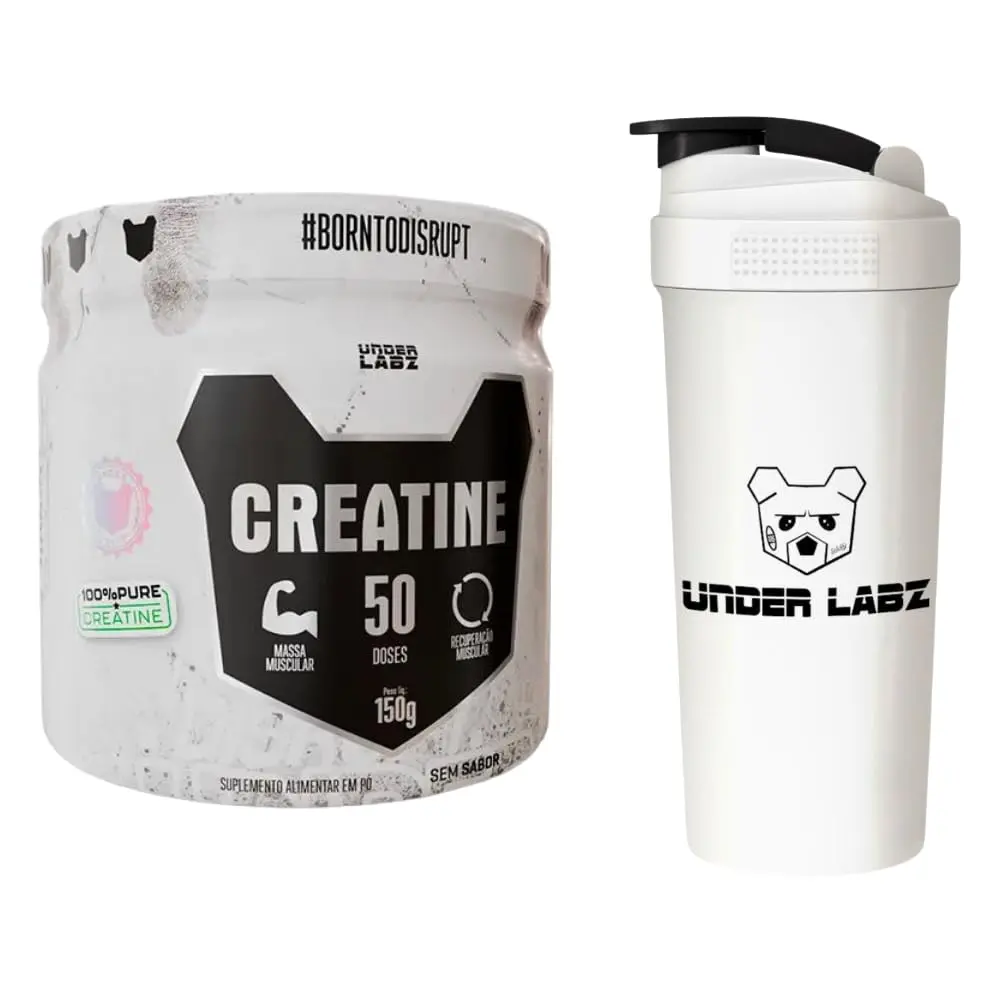 Kit Under Labz - Creatina Pura - 150G + Coqueteleira