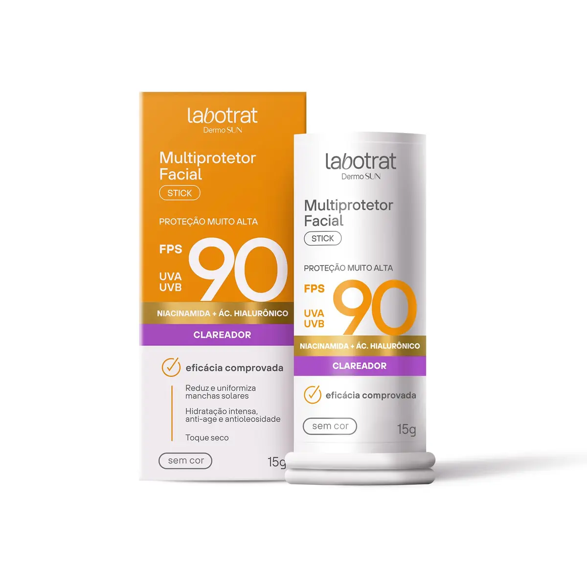 Labotrat Dermo Sun Mult Fac Stick Incolor Fps90 15Gr, Hidratante