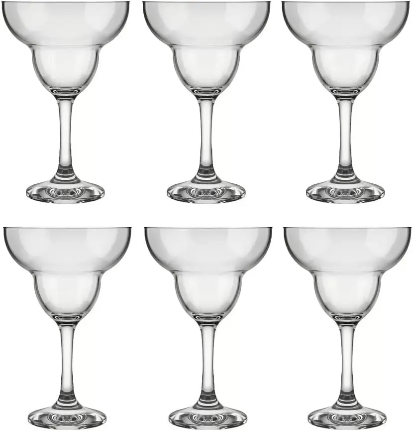 Jogo de 6 Taças Windsor Margarita 375ml Nadir Para Drinks Vidro Premium Casa Buritis Taças Profissionais
