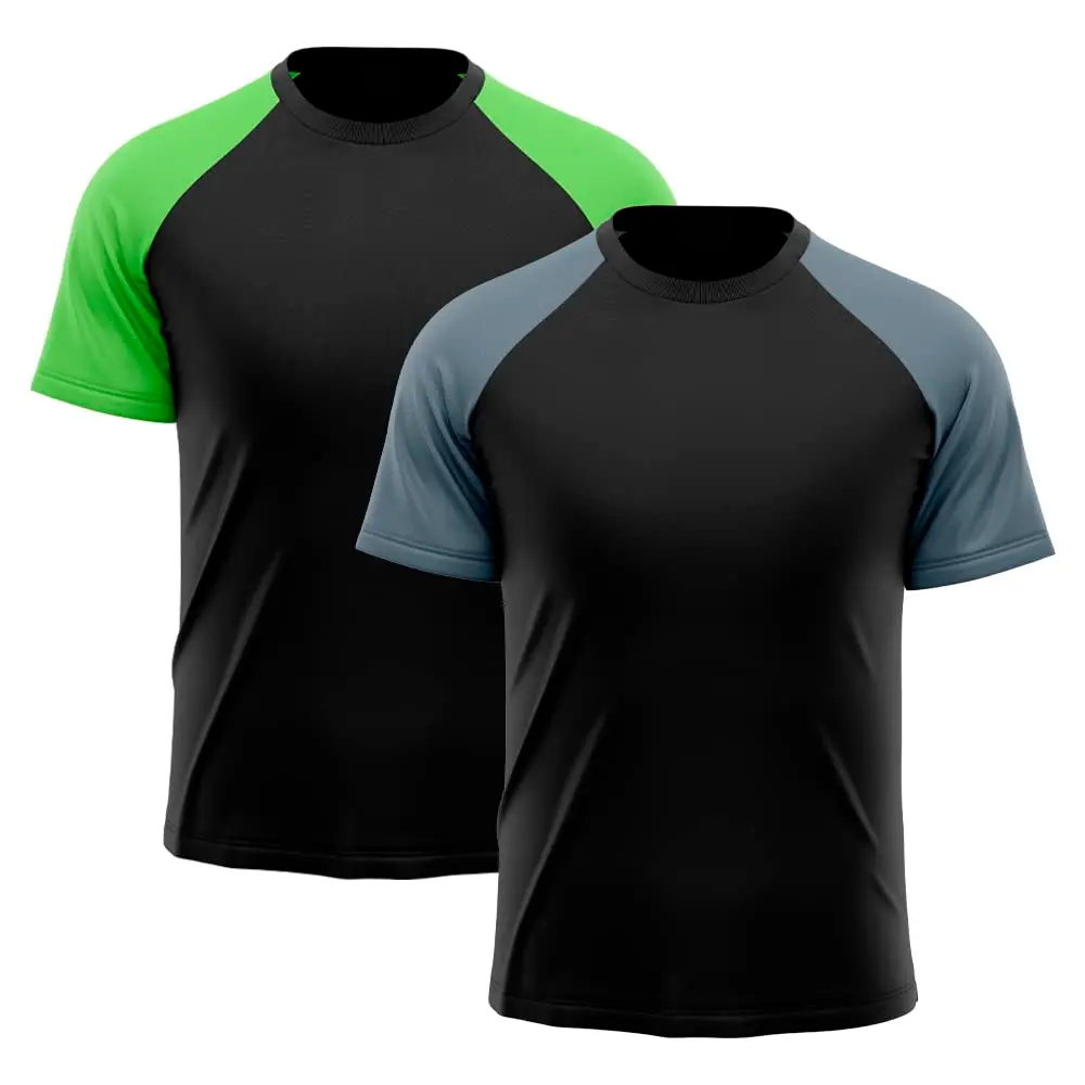 Kit 2 Camisetas Masculina Raglan Proteção Solar UV Lisa Treino - 1