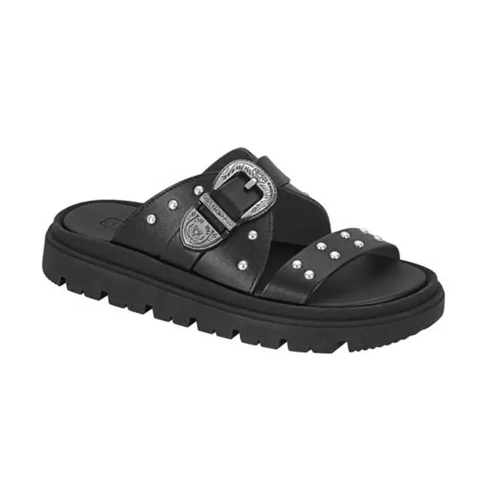 Tamanco Feminino Moleca Flatform Tiras Cruzadas Fivela