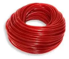1 kg Fio Plástico Pvc Cordinha Espaguete Cordao Macarrao Enrolar Cadeira Artesanato Vermelho - 1