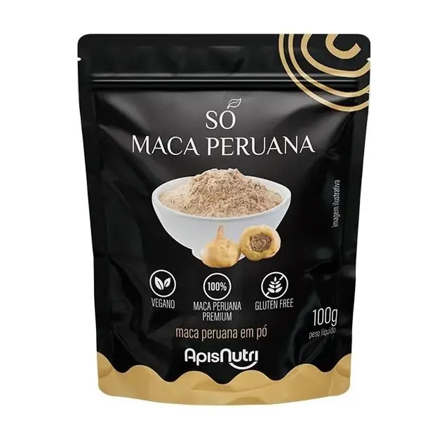 Só Maca Peruana Pouch 100g - Suplemento Herbal em Pó - 100% Maca Premium - Vegano - Glúten Free