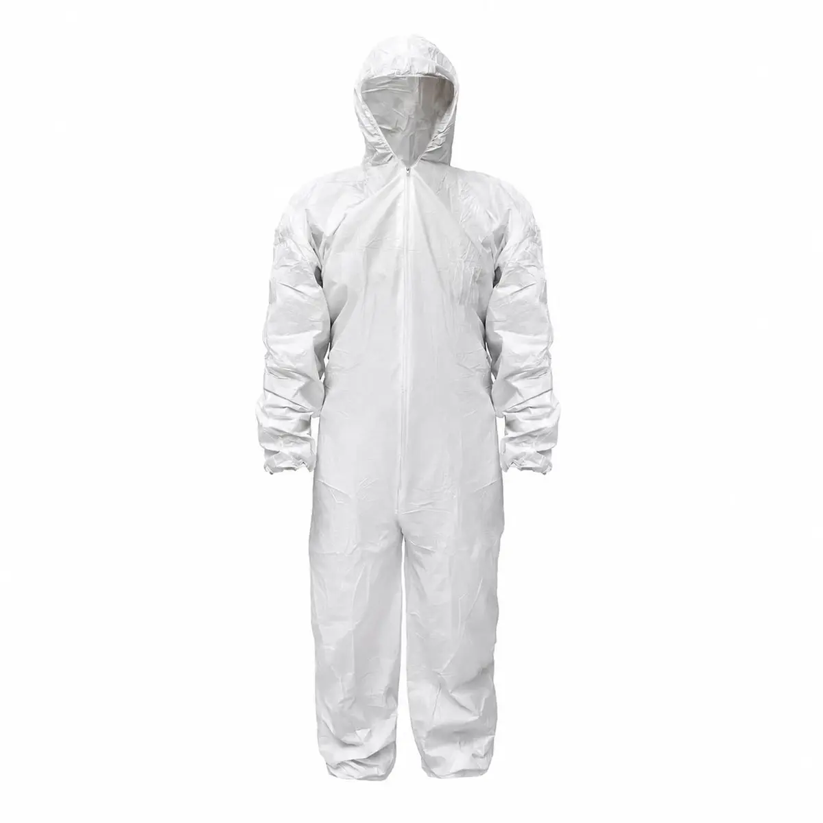 Macacão Descartável Branco com Capuz, Proteção Total - tamanho G | proteção completa, leve e confortavel