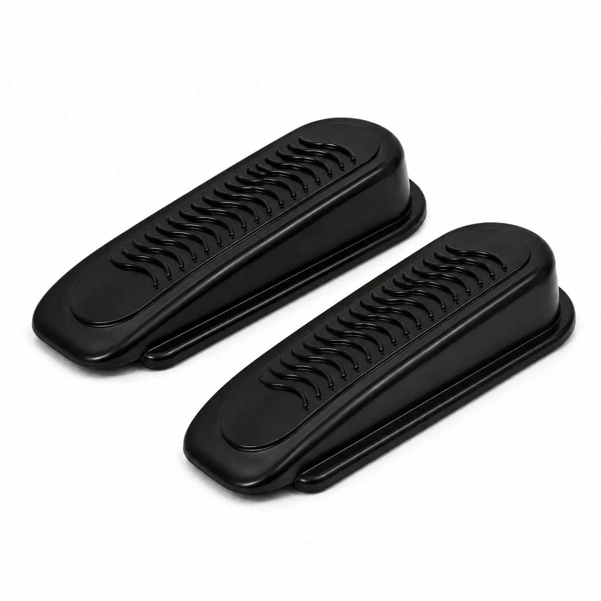 Kit 2 Trava Porta Protetor Aparador Calço Cunha Peso Plástico Antiderrapante Frisos de Aderência Evita Batidas Utensílio Doméstico Premium