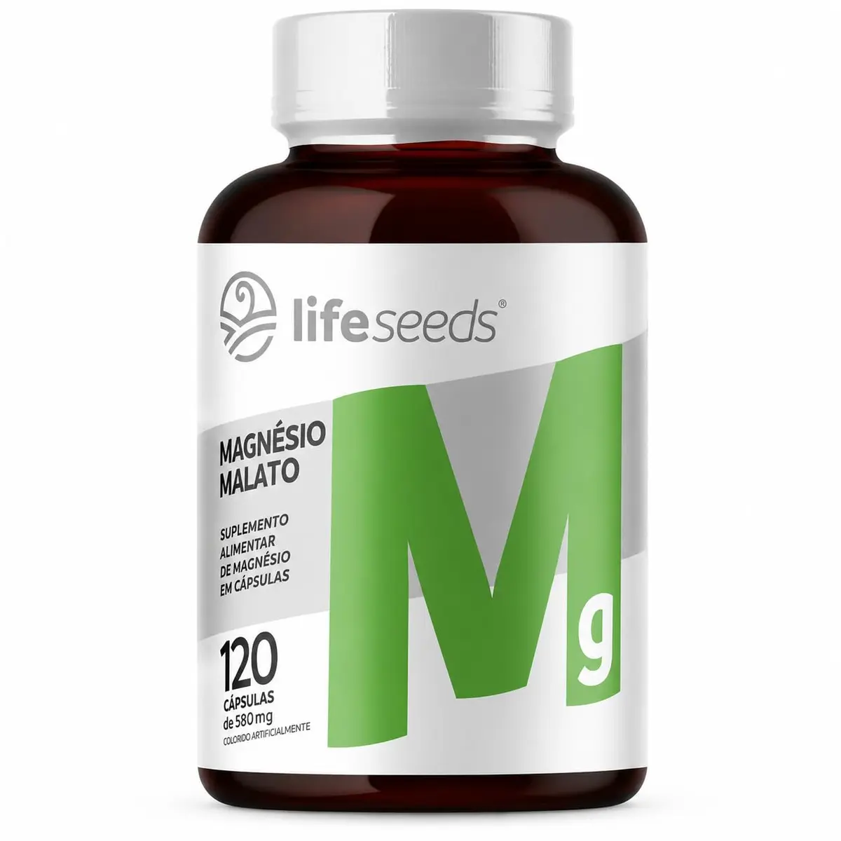 Magnésio Malato 350mg - Alta Concentração - 120 Cápsulas