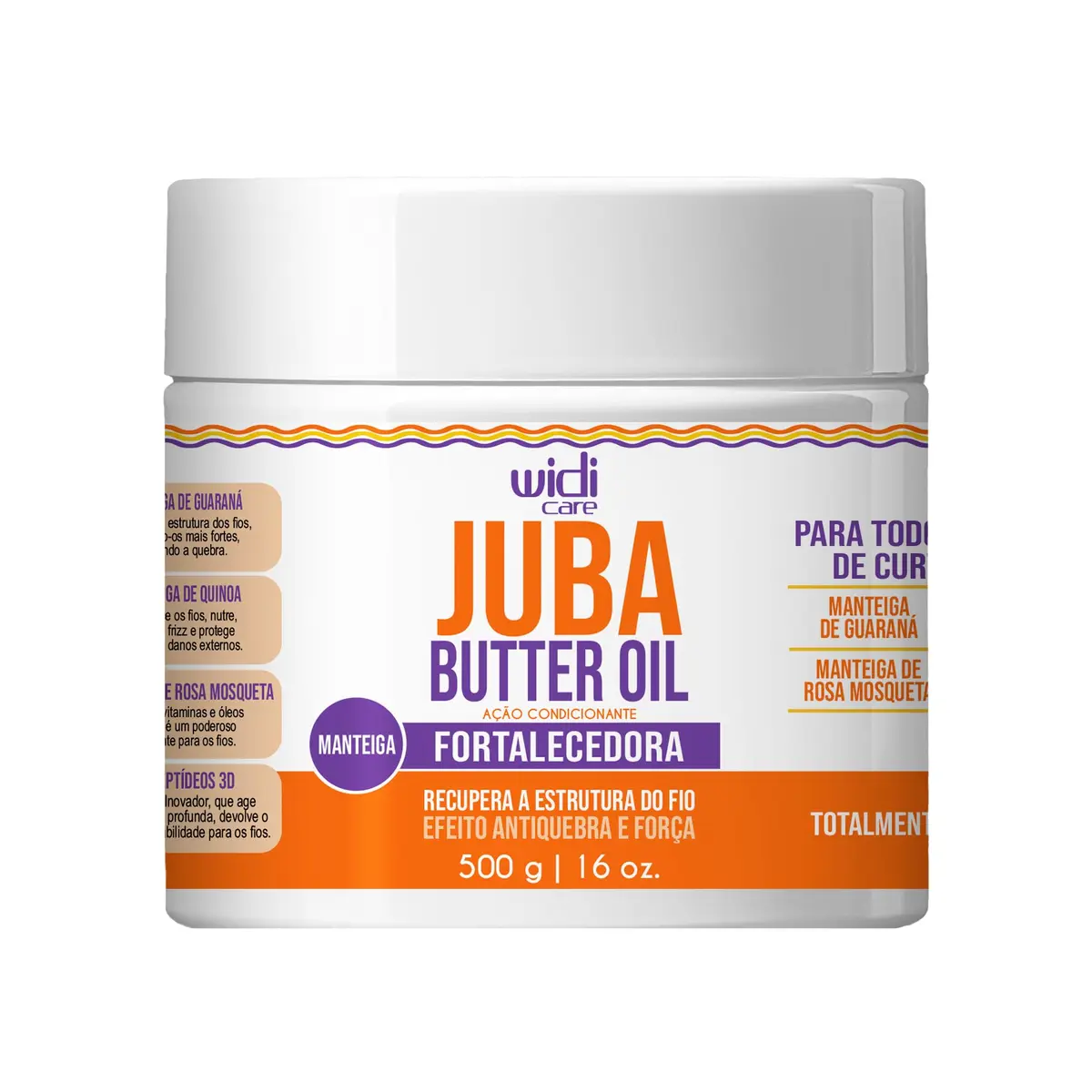 Widi Care Manteiga Butter Oil Fortalecedora Juba 500g | Efeito antiquebra e força