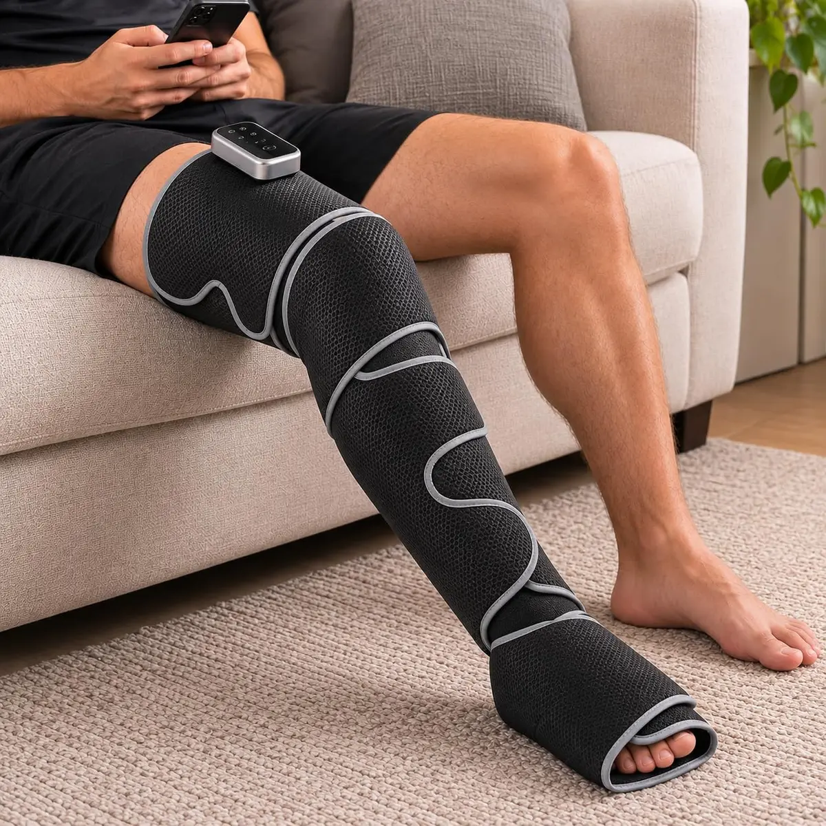 Bota Massageadora de Compressão Multifuncional com aquecimento | Massagem por Compressão, Uso nos Pés e Pernas