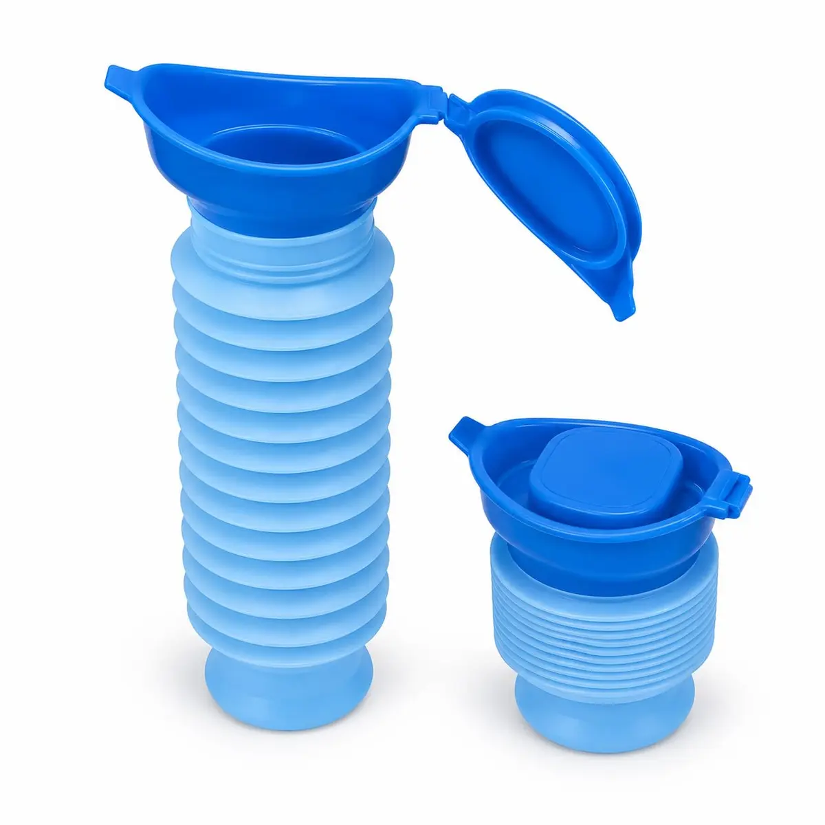 Mictório Portátil Dobrável Unissex 750ml com Tampa Antivazamento, Garrafa Sanitária Reutilizável para Viagem, Carro, Camping, Trilha.