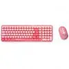 Combo Teclado e Mouse Gamer Letron Fini, Wireless, Rosa - 1