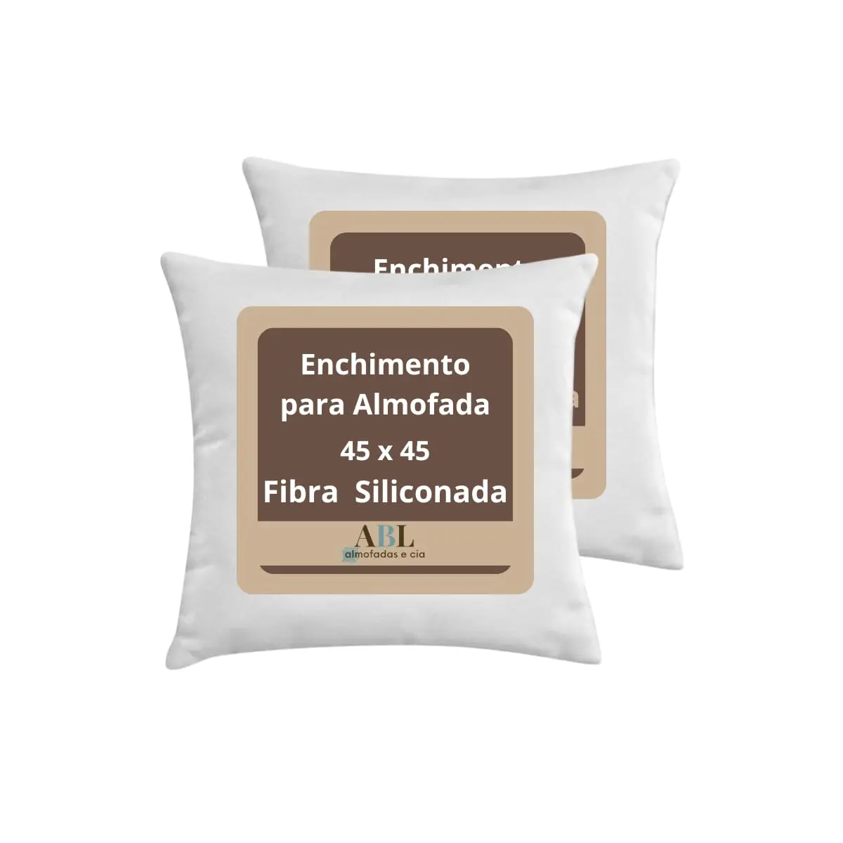 Kit 2 Enchimento para Almofadas Fibra Siliconada 45x45 cm - 1