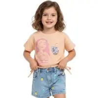 Infantil - Blusa Menina Princesa Disney Alphabeto Gelatina Laranja