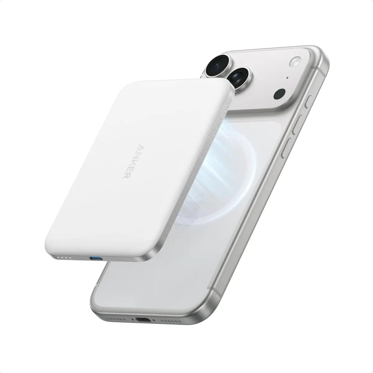 Anker Nano Power Bank com MagSafe, Carregador por Indução Ultrafino Qi2 15W | Carregador Portátil 5.000mAh, Design Ergonômico, Compacto e ideal para Viagem, para iPhone 18/17/16/15/14, Inclui Cabo USB-C