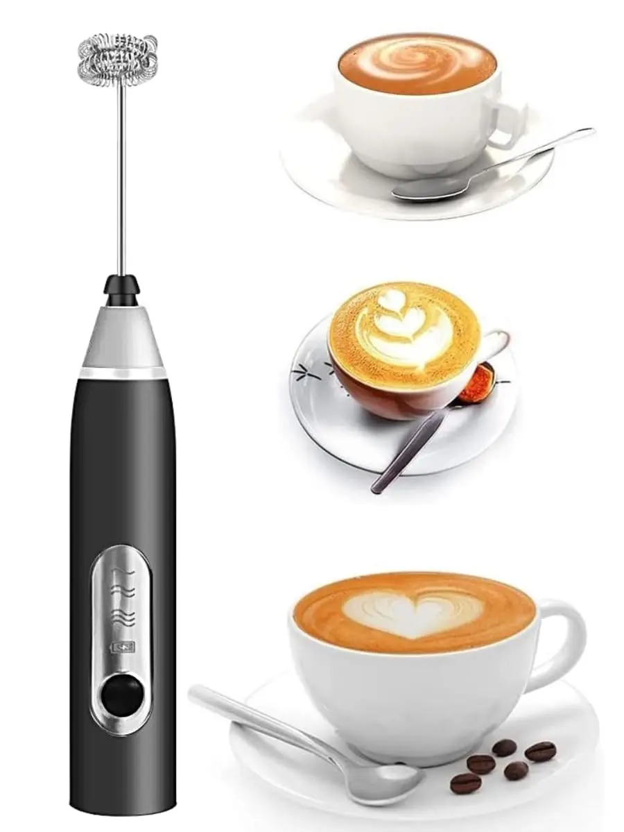 Mini Mixer Espumador Elétrico Portátil 3 Velocidades – Recarregável USB, Ideal para Leite, Café, Ovos, Whey e Outras Bebidas Rápidas