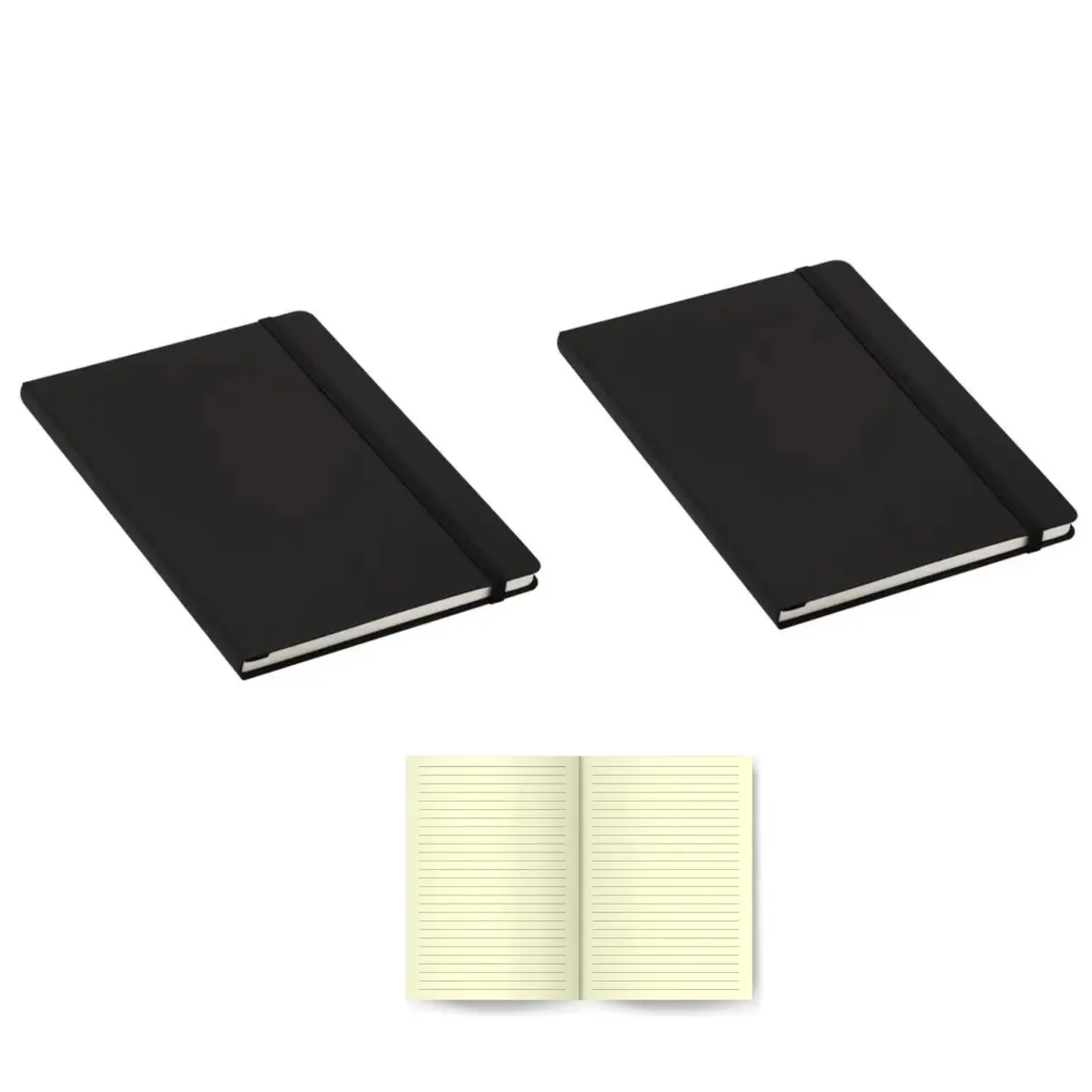 Caderno Com Pauta de Anotações A5 14x21cm 80 Folhas Caderneta Sketchbook (2 unidades)