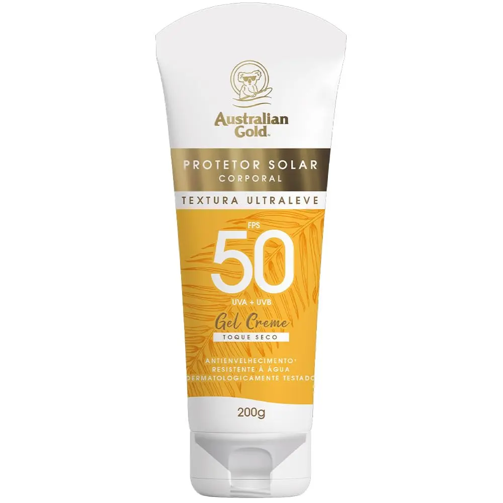 Protetor Solar Corporal em Gel Creme Australian Gold, FPS 50, 200g
