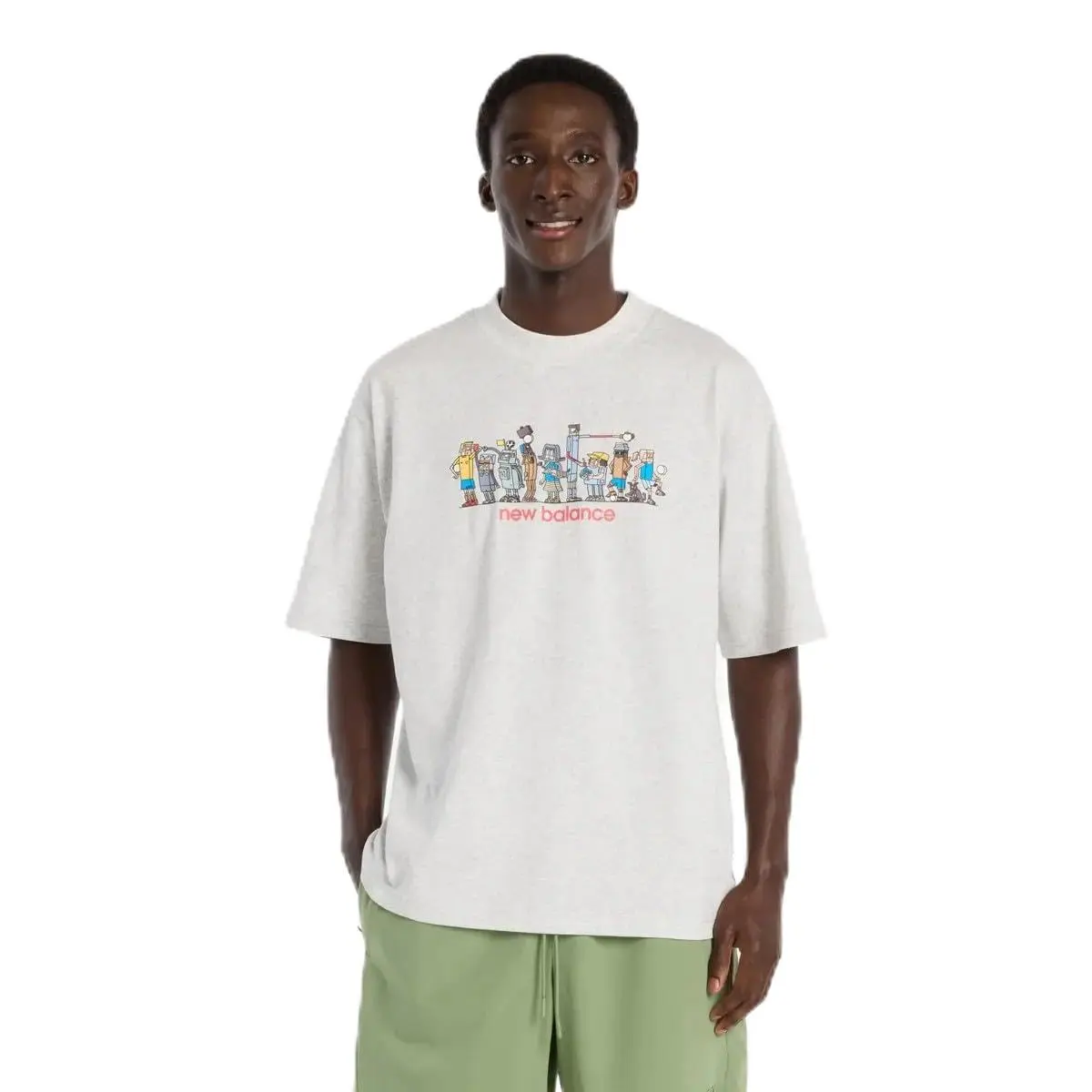 Camiseta Masculina New Balance Ghica Line Up Oversized