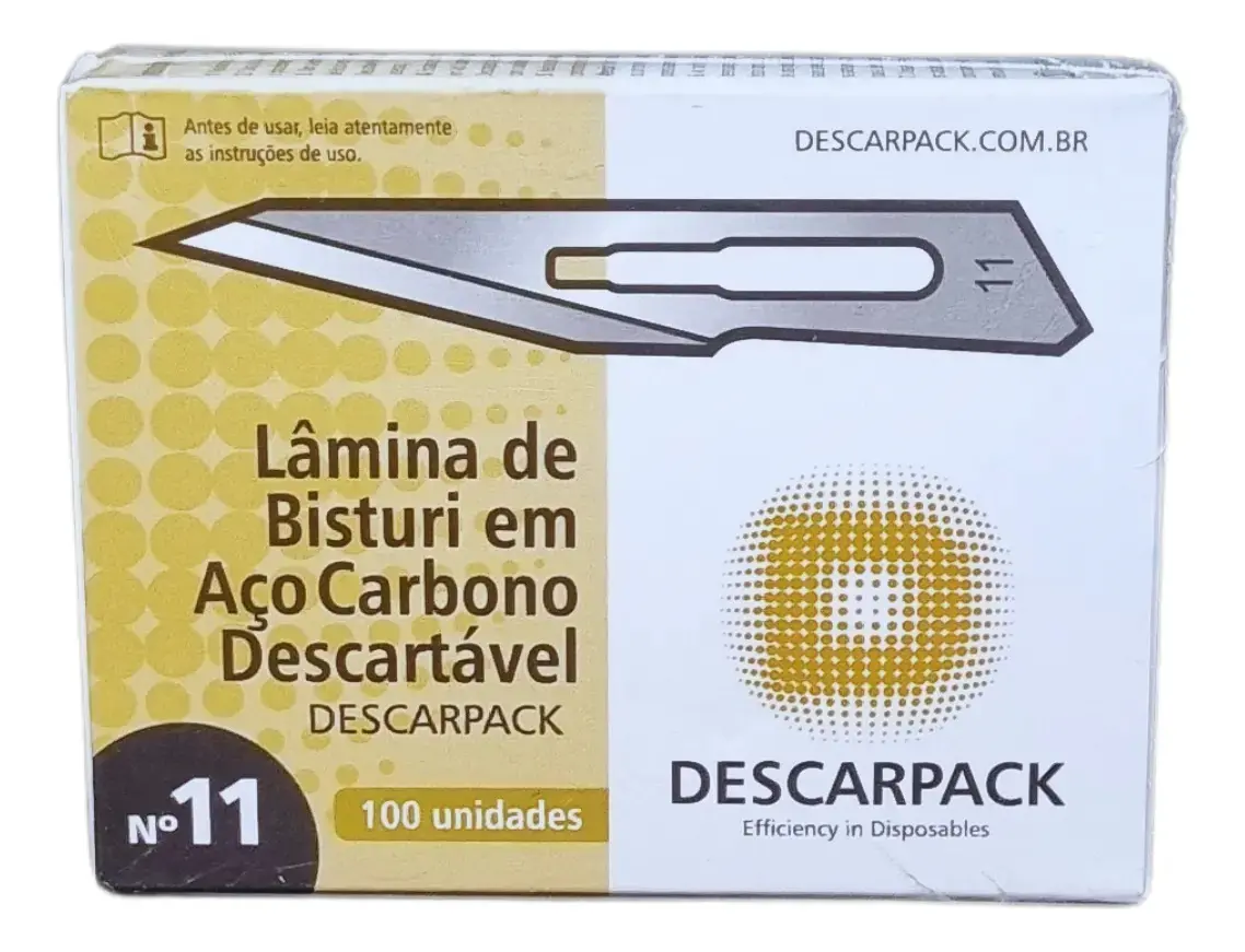 Lâmina De Bisturi Descartável em Aço Carbono - Descarpack - 1