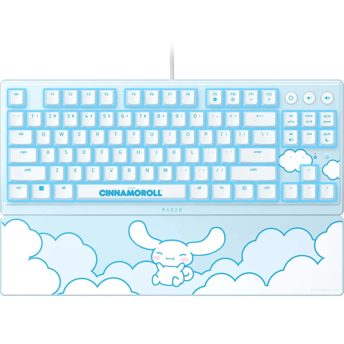 Razer Teclado para jogos Ornata V3 TKL: teclas de perfil baixo - Interruptores de membrana mecânica - Teclas revestidas com UV - Teclas de mídia retroiluminadas - Iluminação RGB de 8 zonas