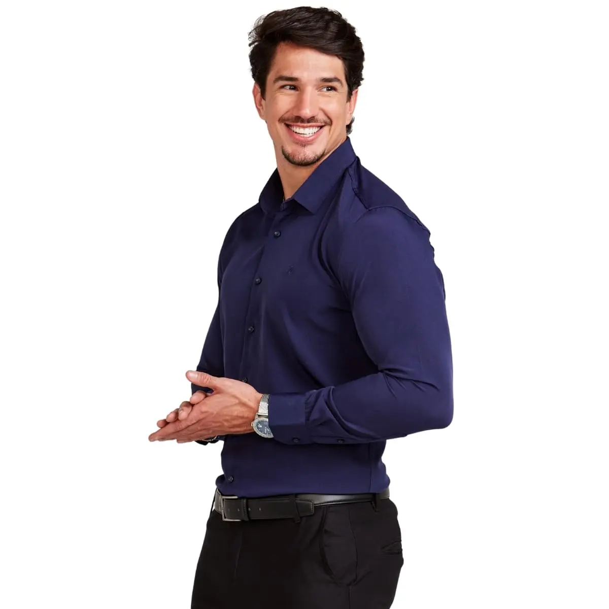 Camisa Social Manga Longa Masculina - 1