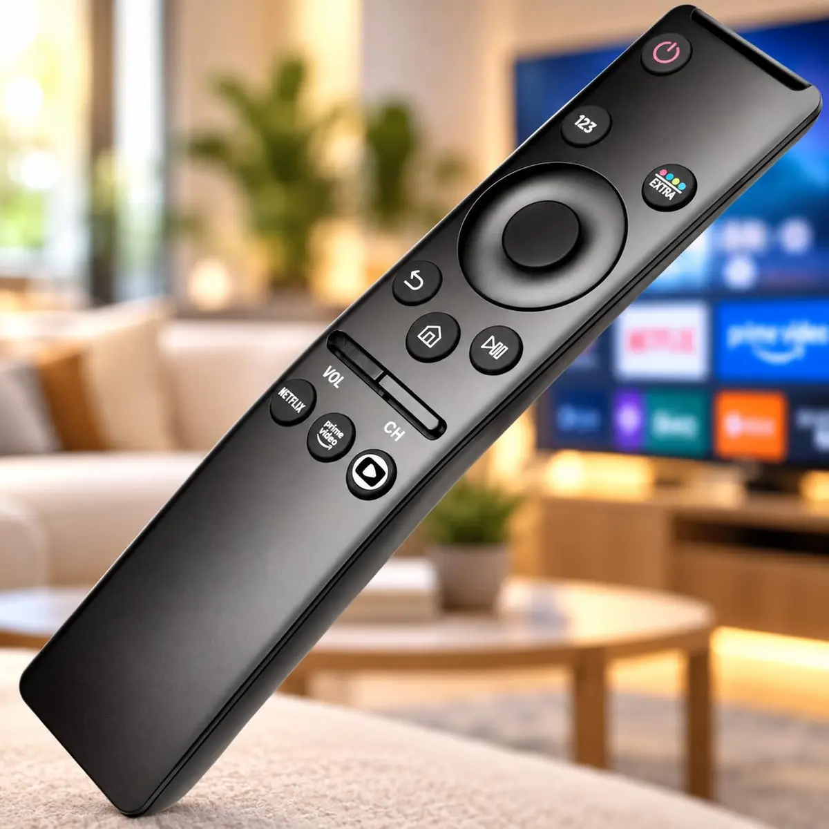 Controle Remoto Universal Compatível com Smart TV Samsung 4K QLED Crystal Neo QLED OLED Netflix Prime Video Globoplay Não Precisa Configurar