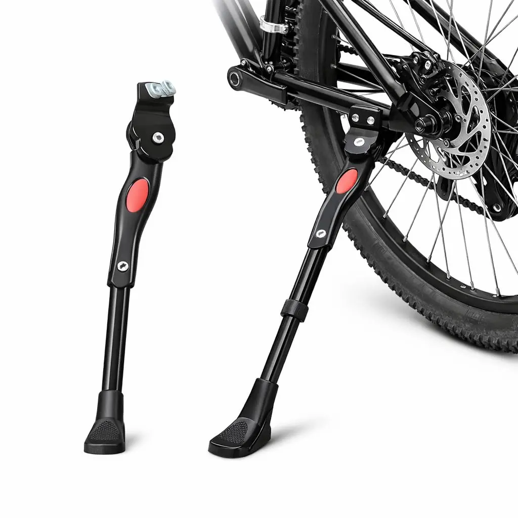 Descanso para Bicicleta Regulável Aro 20 a 29 Pezinho em Alumínio Reforçado, Antiderrapante, Fácil Instalação, Compatível com MTB, Urbana e Speed - 1