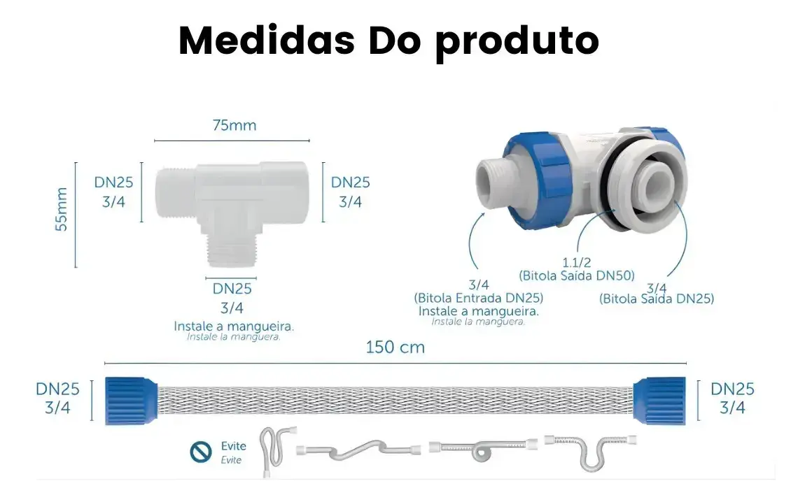 Válvula Alternadora de Pressão para Caixas D'água Duchão Blukit Dupla Retenção thumbnail 3