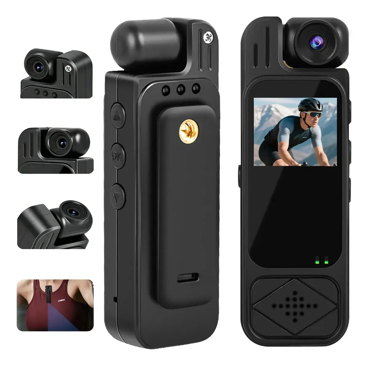 Mini Câmera Corporal Body Cam Lente 180° Pro Sporte4k - 1