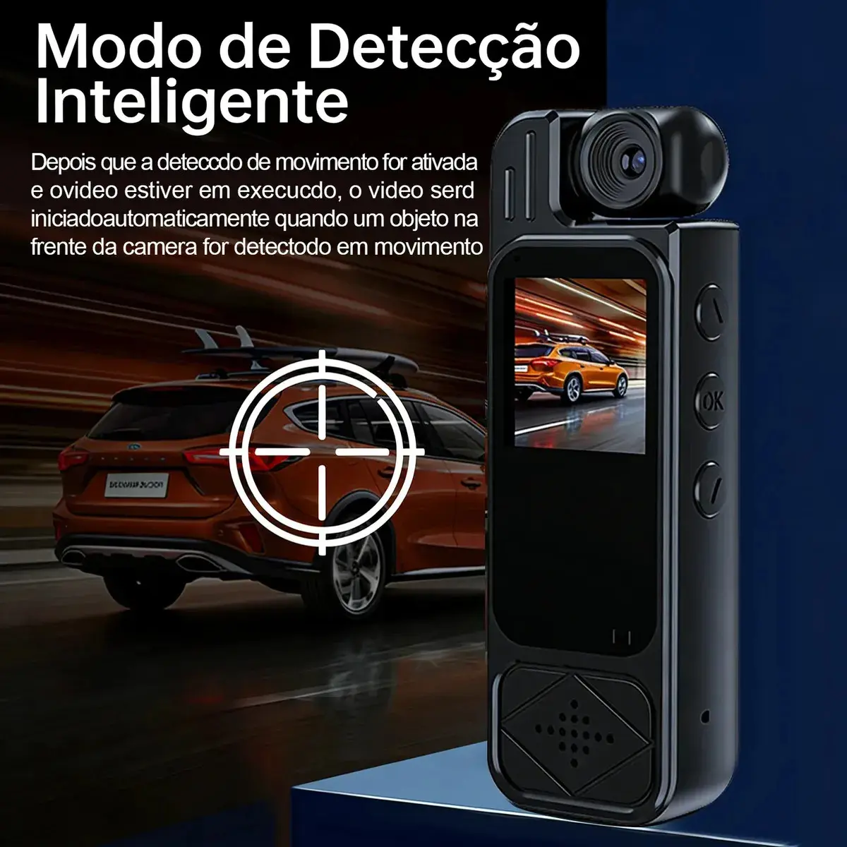 Mini Câmera Corporal Body Cam Lente 180° Pro Sporte4k thumbnail 2