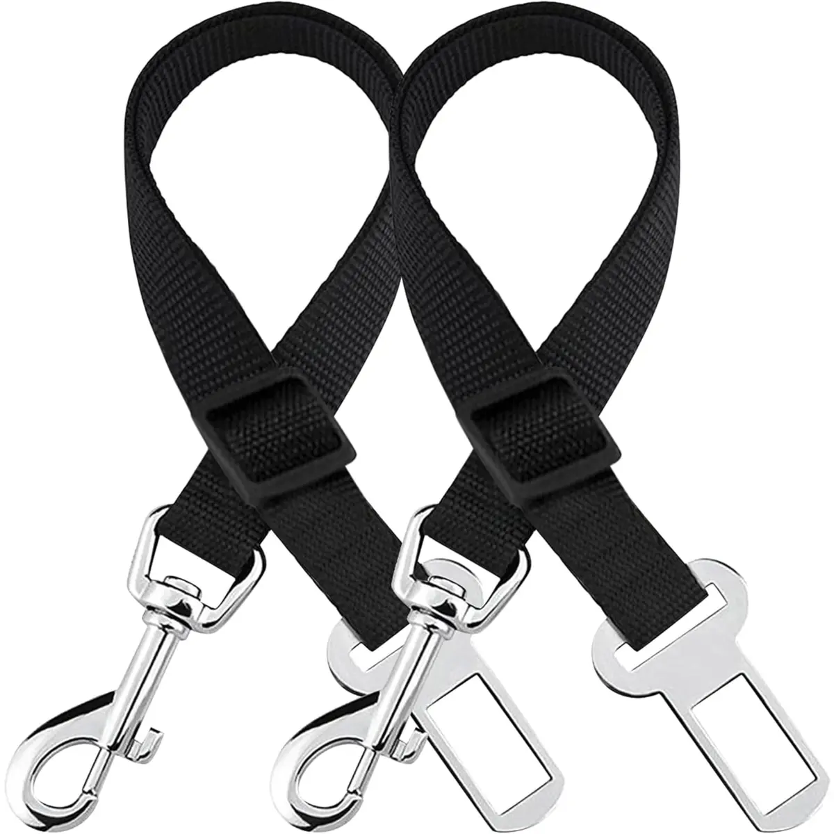 Kit 2x Cinto de Segurança Pet Ajustável para Carro com Guia e Trava Universal - Proteção e Conforto para Cães e Gatos em Viagens