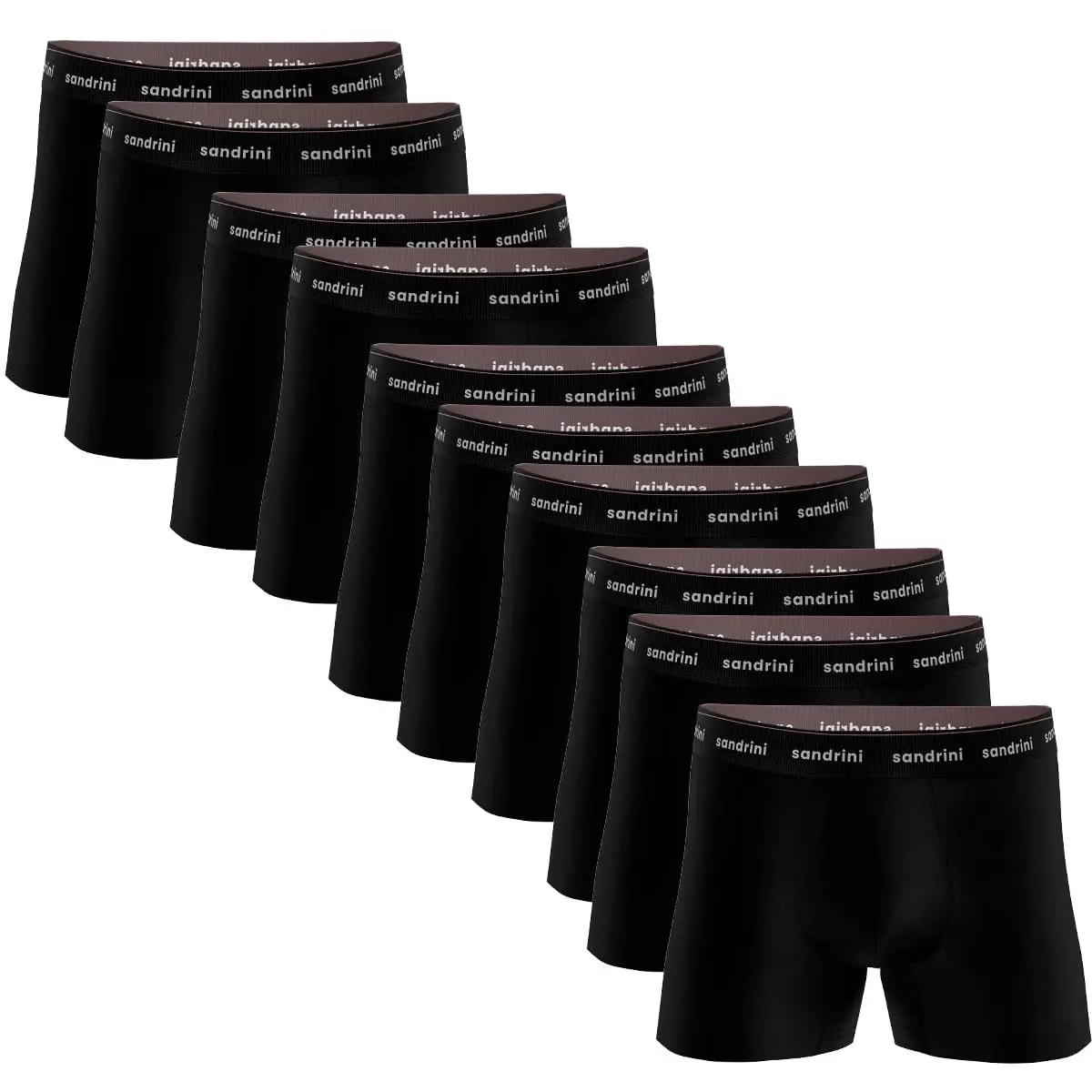 Kit 10 Cuecas Boxer Sandrini Masculinas Algodão Conforto - 1