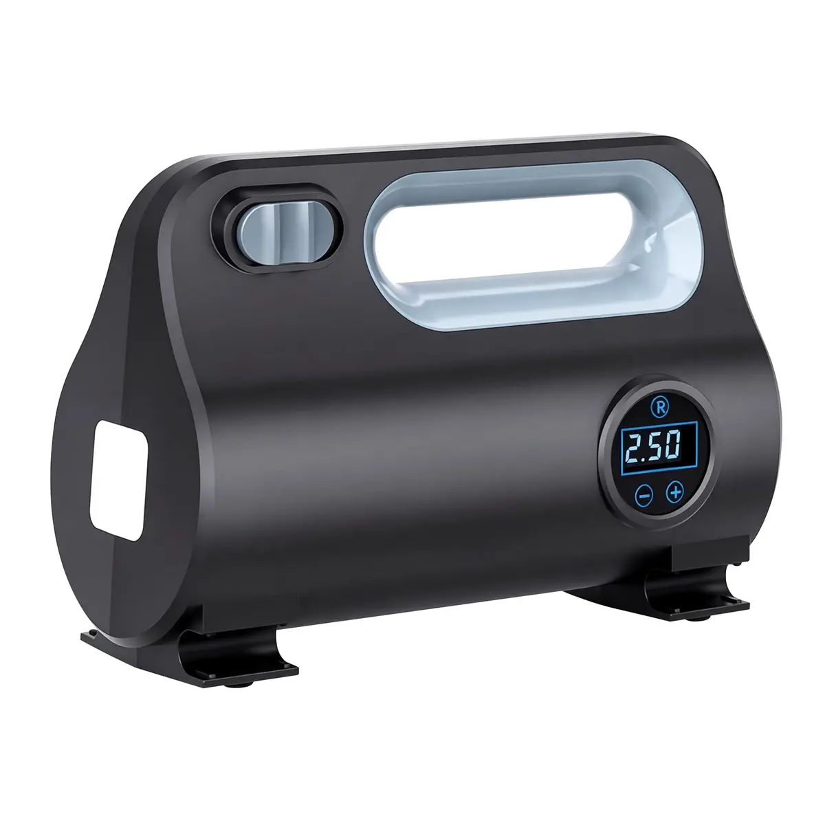 Compressor de Ar 12V Digital para Carro Moto Bicicleta, Bomba de Ar Portátil com Lanterna LED e Cabo 3M, Compacto e Potente para Emergências - 1