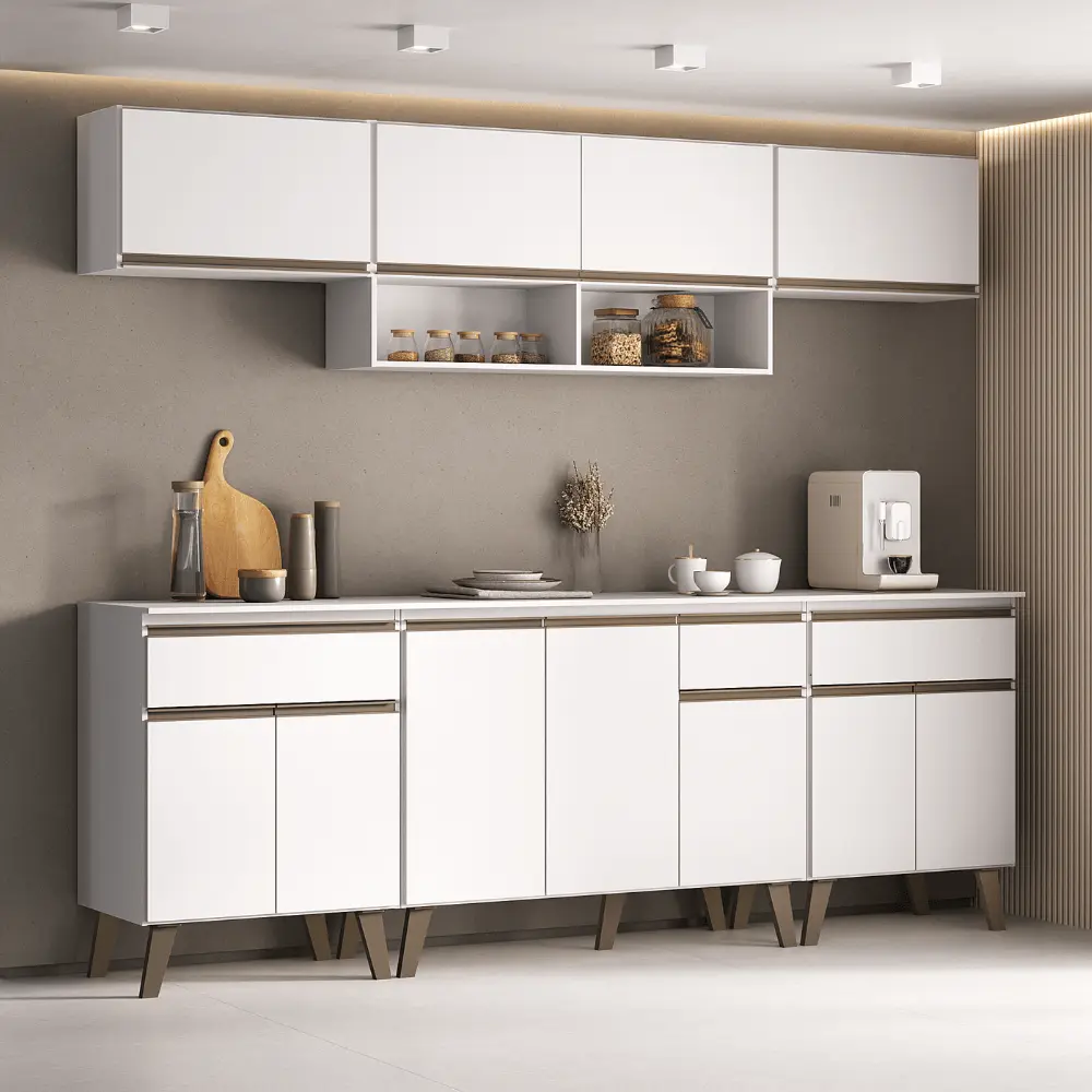 Armário de Cozinha Completa Atlanta Smart Carraro Branca
