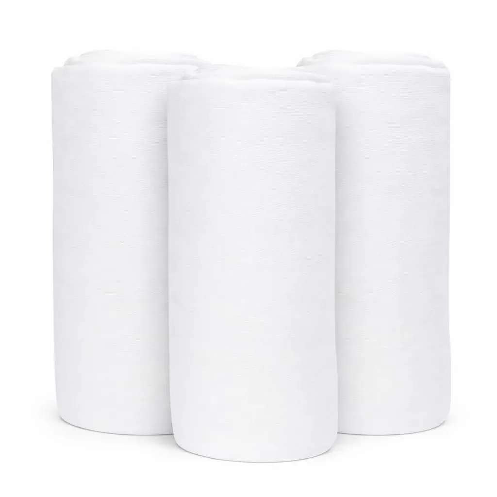 Kit 3 Lençol de Berço com Elástico Tecido 100% Algodão Para Colchão Padrão Americano 70x130x12cm Conforto Praticidade Ajuste Seguro - 1