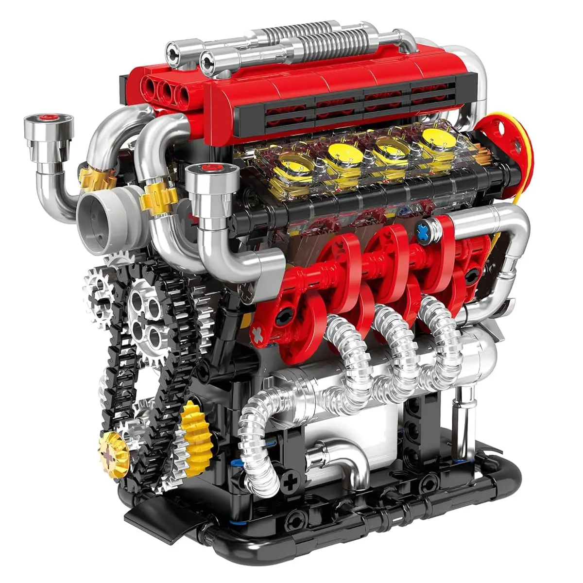 Conjunto de Construção de Motor V8: Kit de Motor V8 em Miniatura Funcional. Decoração para Casa ou Escritório, 538 Peças, 8 a 14 Anos - 1