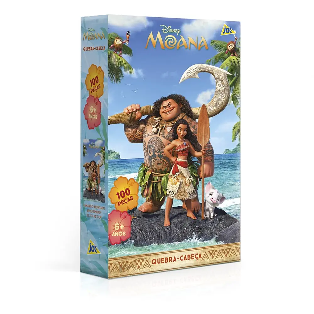 Toyster - Moana - Quebra-cabeça 100 Peças - Disney - JAK