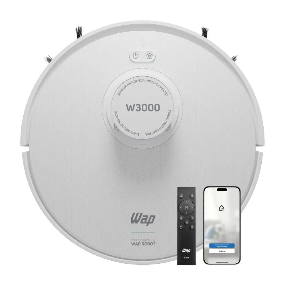 WAP Robô Aspirador Robot W3000 com Mapeamento LDS e SLAM, APP e MOP - 1